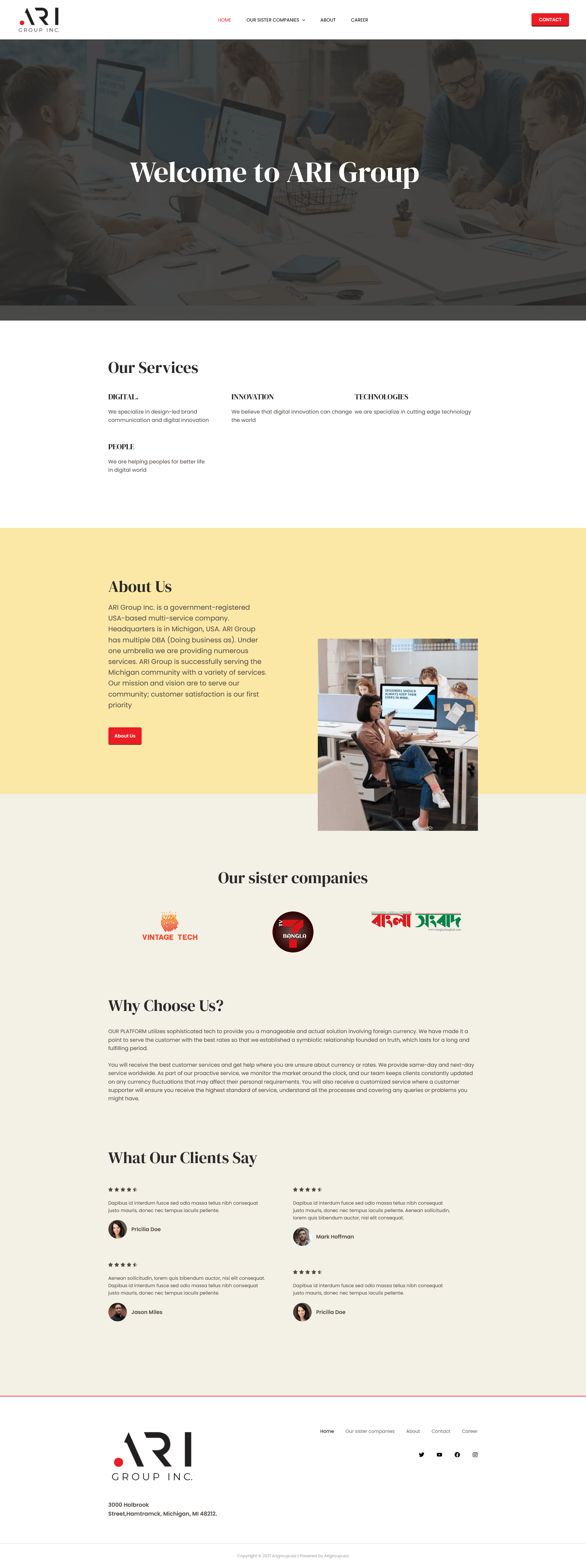 Elementor website